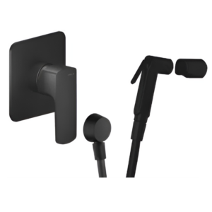 Гигиенический душ Nobili Acquaviva скрытого монтажа, однорычажный, черный матовый (VV103108)