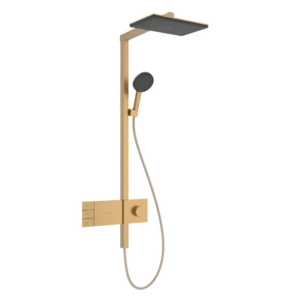 Душевая система Hansgrohe Raindance Alive Q 340/210 2jet EcoSmart ShowerSelect Comfort с термостатом, металл, бронза матовая (24591140)