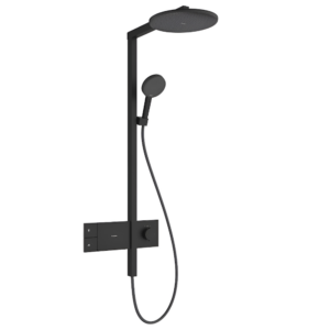 Душевая система Hansgrohe Raindance Alive S 300 1jet EcoSmart c ShowerSelect Comfort с термостатом, металл, черная матовая (24583670)