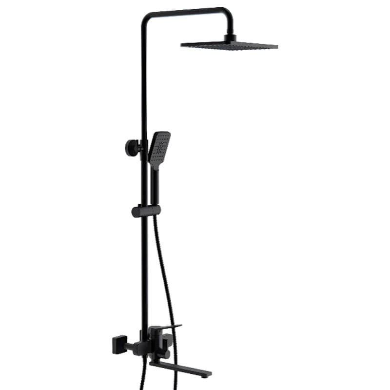 SQ-1042387 Душевая система Frap F2462 с регулировкой высоты, латунь, черный матовый