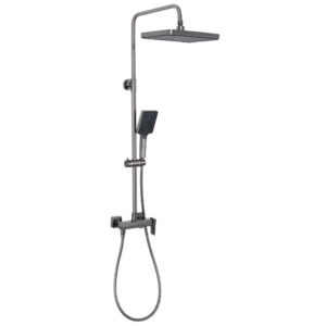 Душевая система Frap F2484-9 с тропическим душем, латунь, графит матовый