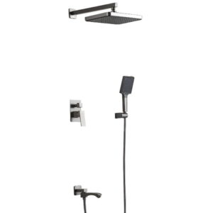 Душевая система Frap F7176-9 скрытого монтажа, латунь, графит матовый