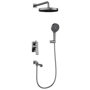 Душевая система Frap F7175-19 скрытого монтажа, латунь, графит матовый