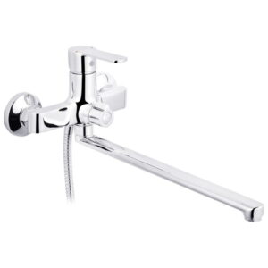 Смеситель для ванны Kroner KRM Bremen C070 однорычажный, хром + ручная лейка (CV012071)