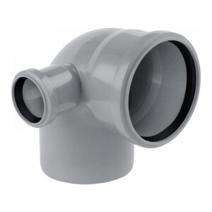 Колено внутренней канализации Rozma двухплоскостное 110х50 мм 90° с отводом влево (CV014412)
