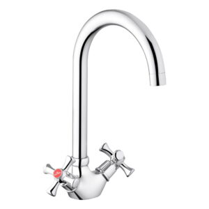 Смеситель для кухни Kroner KRM Rhein - C034 двухвентильный, хром