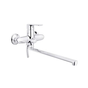 Смеситель для ванны Kroner KRM Main C070 однорычажный, хром + ручная лейка (CV018620)