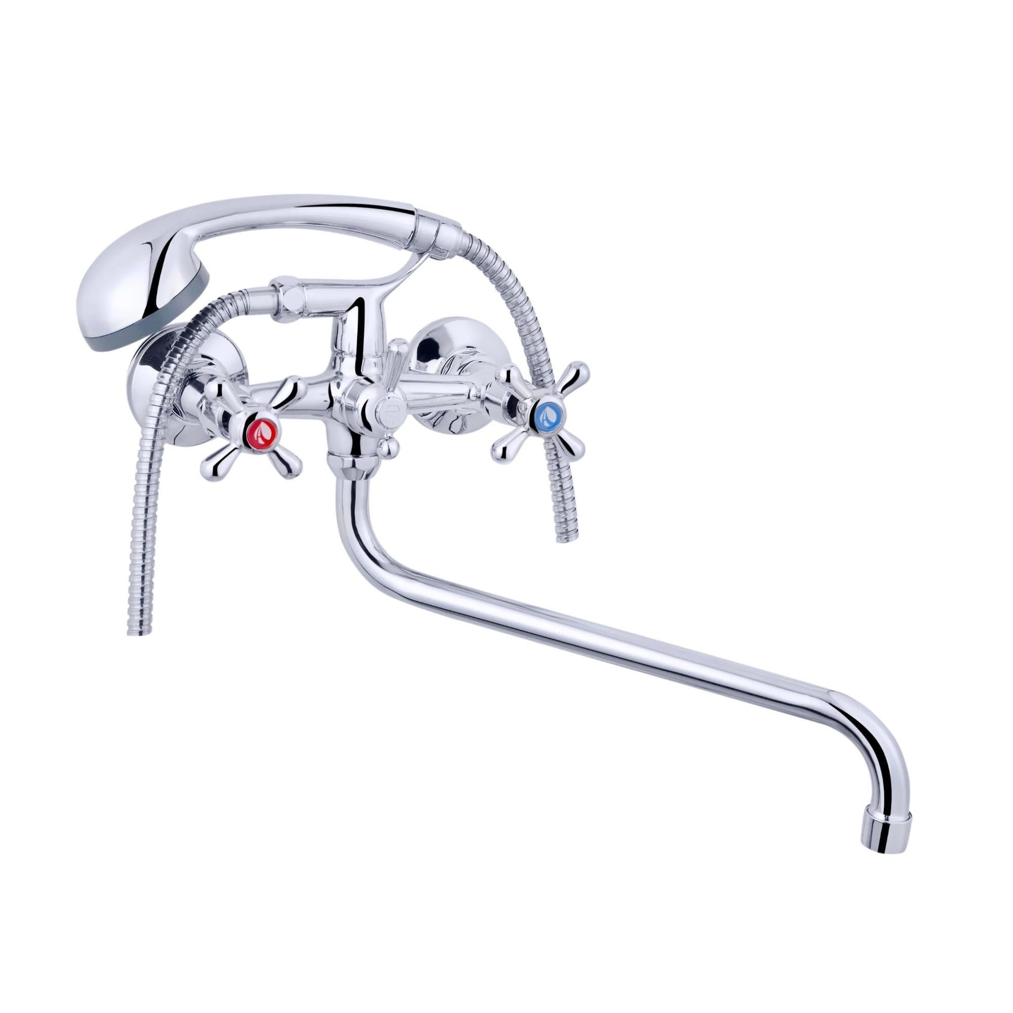 SVR-CV018622_1 Смеситель для ванны Agua Toledo C075 двухвентильный, хром + ручная лейка (CV018622)