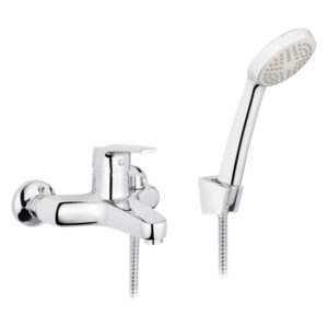 Смеситель для ванны Kroner KRM Odra C060 однорычажный, хром + ручная лейка (CV019268)