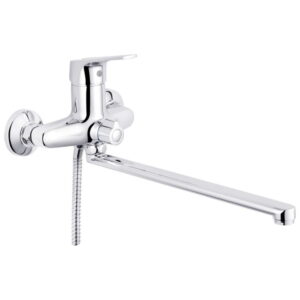 Смеситель для ванны Kroner KRM Odra C070 однорычажный, хром + ручная лейка (CV019269)