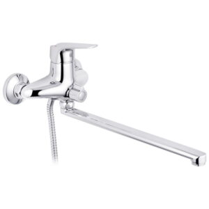 Смеситель для ванны Kroner KRM Odra C071 однорычажный, хром + ручная лейка (CV019458)