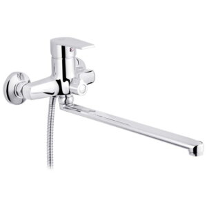 Смеситель для ванны Kroner KRM Oker C070 однорычажный, хром + ручная лейка (CV019668)