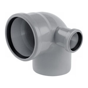 Колено внутренней канализации Rozma двухплоскостное 110х50 мм 90° с отводом вправо (CV020444)