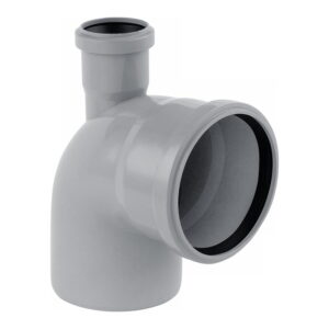 Колено внутренней канализации Rozma 110х50 мм 90° с отводом вверх (CV020539)