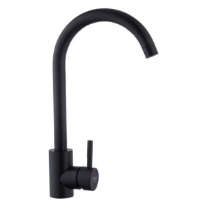 Смеситель для кухни Kroner KRM Edelstahl Klassisch - SCH035 однорычажный, черный матовый