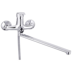 Смеситель для ванны Kroner KRP Konstante C072 однорычажный, хром + ручная лейка (CV023593)