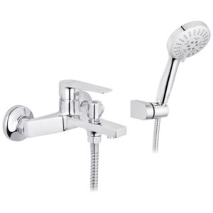 Смеситель для ванны Kroner KRP Eifel C060 однорычажный, графит + ручная лейка (CV023607)