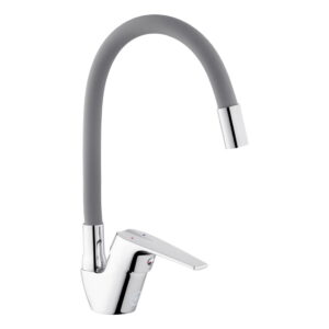 Смеситель для кухни Kroner KRM Odra - C032GRA однорычажный, хром/серый