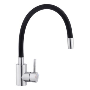 Смеситель для кухни Kroner KRP Edelstahl Klassisch - ESG035BLK однорычажный, сталь/черный