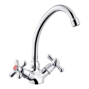 Смеситель для кухни Kroner KRP Royce - C030 двухвентильный, хром