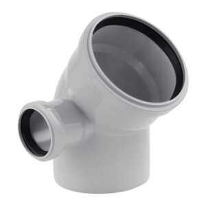 Колено внутренней канализации Rozma 110х50 мм 45° с отводом влево (CV029894)