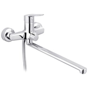 Смеситель для ванны Kroner KRP Hagen C070 однорычажный, хром + ручная лейка (CV032243)