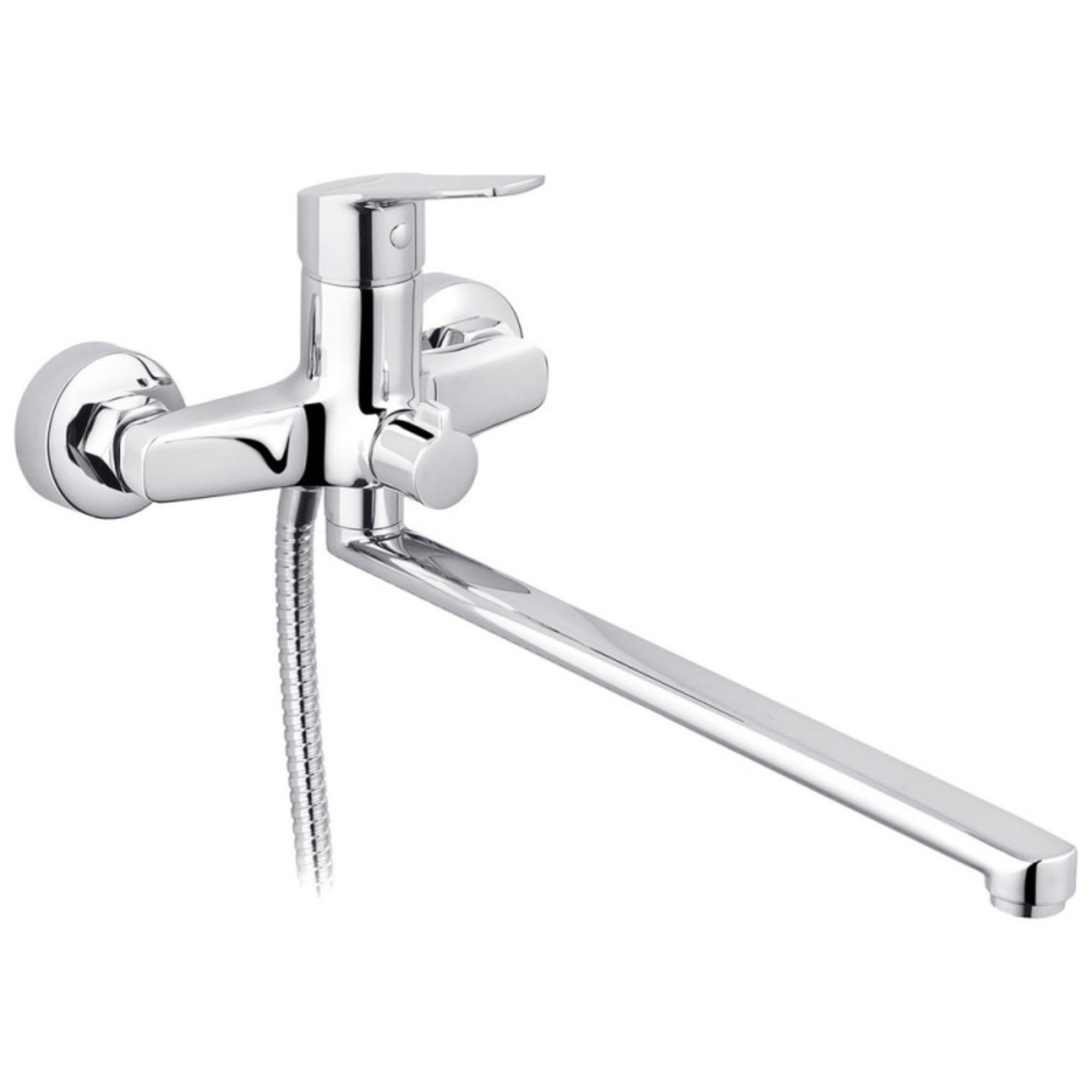 SVR-CV032243_1 Смеситель для ванны Kroner KRP Hagen C070 однорычажный, хром + ручная лейка (CV032243)