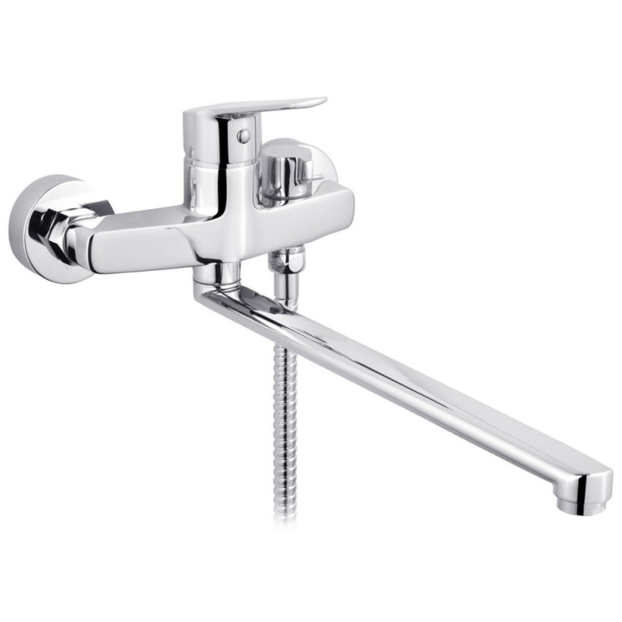 SVR-CV032244_1 Смеситель для ванны Kroner KRP Hagen C071 однорычажный, хром + ручная лейка (CV032244)