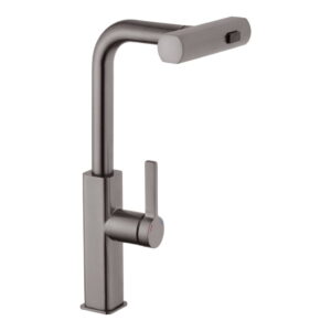 Смеситель для кухни Kroner KRP Edelstahl Klassisch - PVD03918 однорычажный, графит брашированный