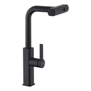 Смеситель для кухни Kroner KRP Edelstahl Klassisch - SCH03918 однорычажный, черный матовый