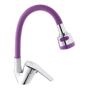 Смеситель для кухни Agua Sevilla - C039MOR однорычажный, хром/фиолетовый