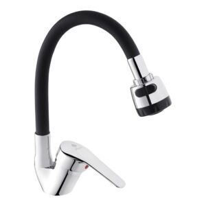 Смеситель для кухни Agua Sevilla - C039NGR однорычажный, хром/черный