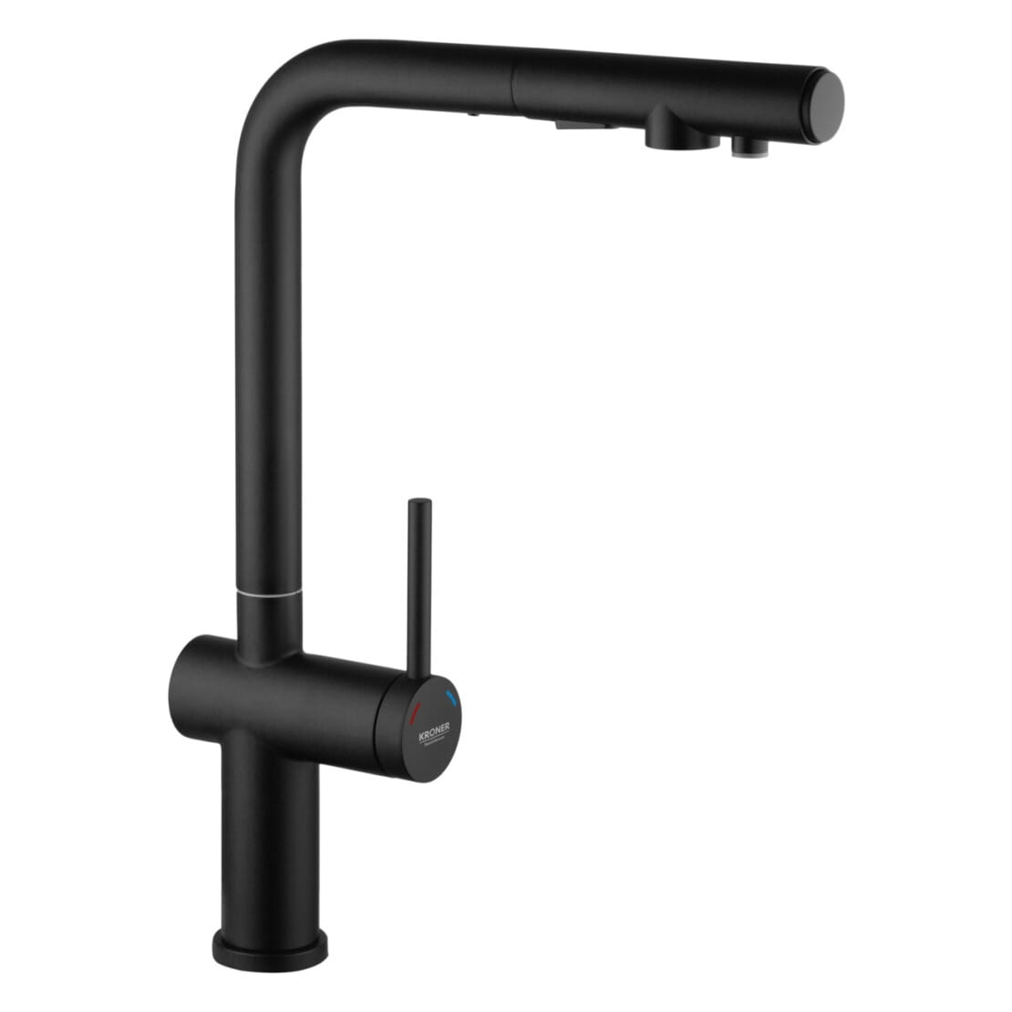 SVR-CV035582 Смеситель для кухни Kroner KRP Kuche - SCH03839 однорычажный, черный матовый