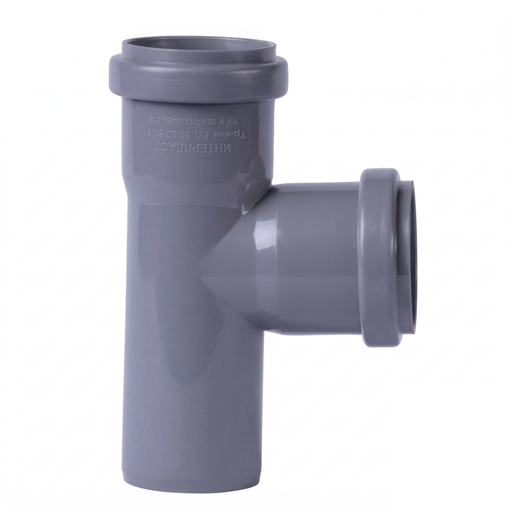 TAR-000036897_1 Тройник внутренней канализации 32x32мм 90° (серый)