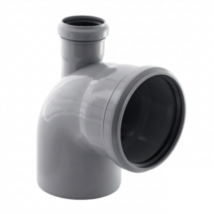Колено внутренней канализации 110x50 мм 90° с отводом вверх
