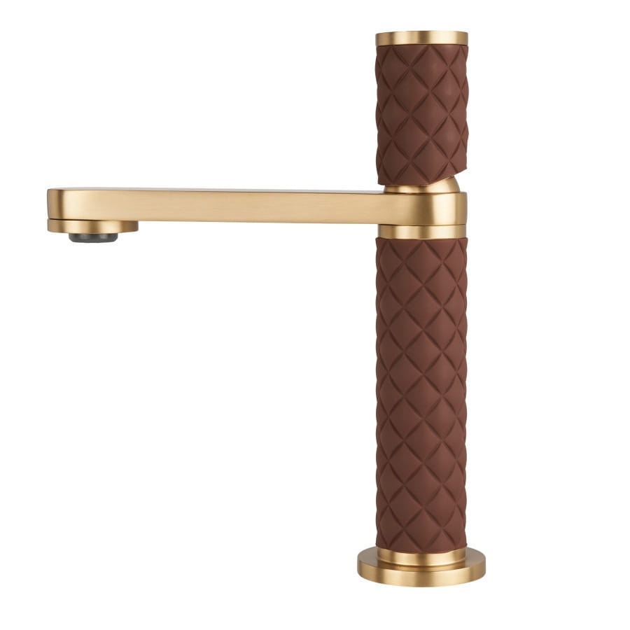 Смеситель для умывальника Nett OGBr-24 однорычажный, золото/коричневый