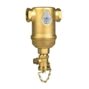 Сепаратор шлама Spirotech Spirovent 1 1/2″ горизонтальный, латунь (AE150)