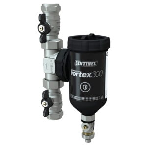 Сепаратор шлама Vailant Sentinel Vortex Compact 300 цангка 22 мм вертикальный, латунь с магнитным уловителем (M202100032)