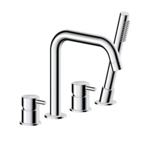 Смеситель для ванны Armatura Moza двухрычажный на 4 отверстия, хром (5035-210-00)