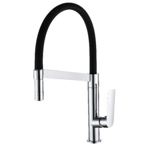 Смеситель для кухни Valtemo Effe однорычажный, хром/черный