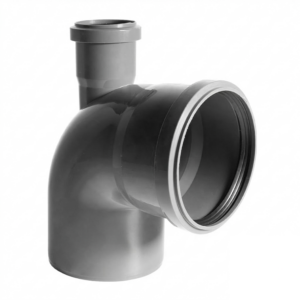 Колено внутренней канализации HydroTherm 110x50 мм 180° с отводом вверх