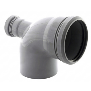 Колено внутренней канализации HydroTherm 110x50 мм 90° с отводом назад