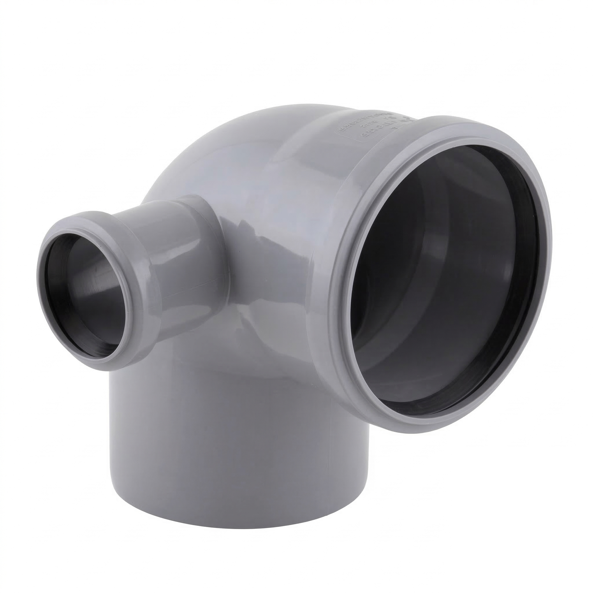 TU-11343_1 Колено внутренней канализации HydroTherm 110x50 мм 90° с отводом влево
