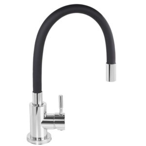 Смеситель для кухни Britc MSC-4fb однорычажный, черный/хром