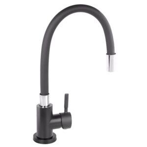 Смеситель для кухни Britc MSB-4fb однорычажный, черный/хром