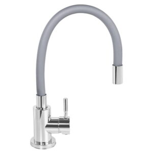 Смеситель для кухни Britc MSC-4fg однорычажный, серый/хром