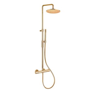 Душевая система Paffoni Birillo с термостатом, латунь, золотой (ZCOL646KLIQHGSP)