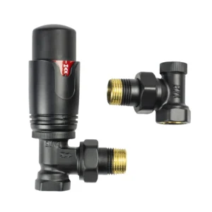 Комплект термостатический Wam Well 1/2” угловой, черный матовый