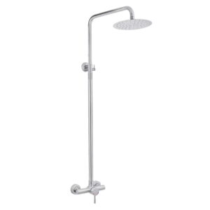 Душевая система Wezer EKO16C-01 с регулировкой высоты, нержавеющая сталь, сатин