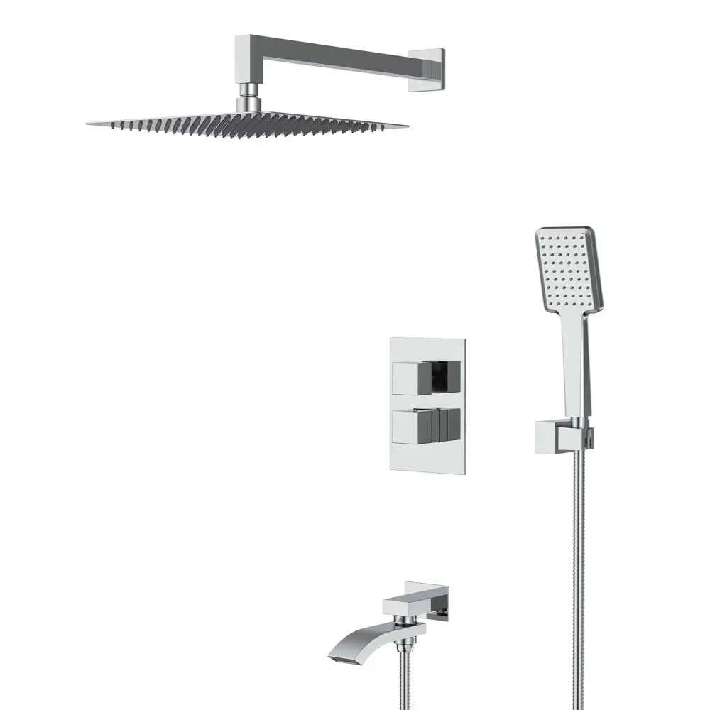 1041649 Душевая система Gappo G7107-40 с термостатом, латунь, хром